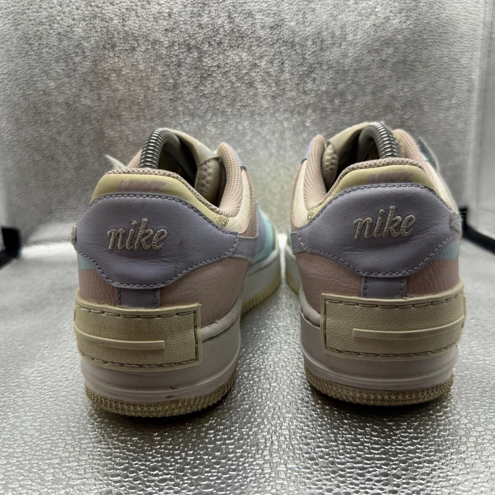 Size 10 Nike Air Force 1 Shadow Womens Pale Ivory Gold Excellent CI0919-106